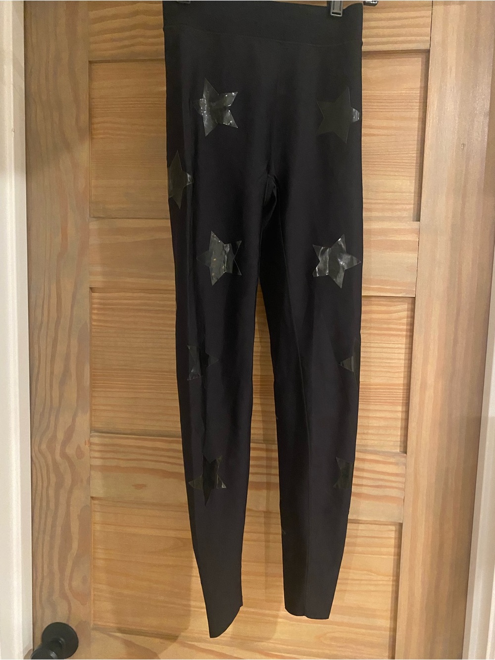 ultracor Black Leggings with Glossy Star Accents